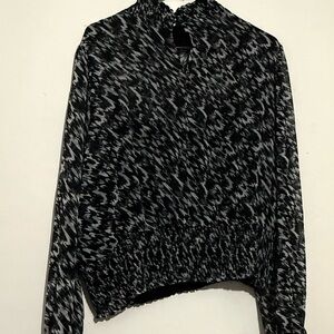Express Black and Gray Blouse